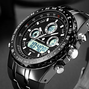 Readeel Top Brand Sport Quartz Wrist Watch Men Military Waterproof Watches LED Digital Watches Men Quartz Wristwatch Clock Male