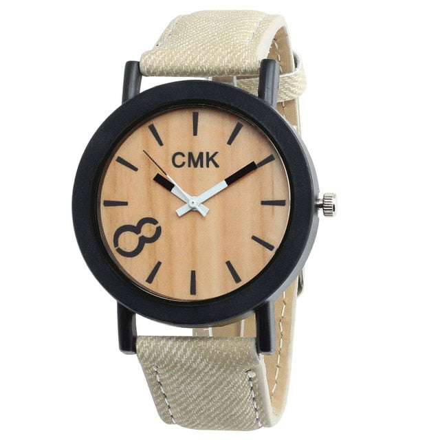 Fashion Luxury Imitation Wood Grain Watch Men Women Simple Casual Leather Clocks Mens Watches Couple Sports Quartz Wristwatch