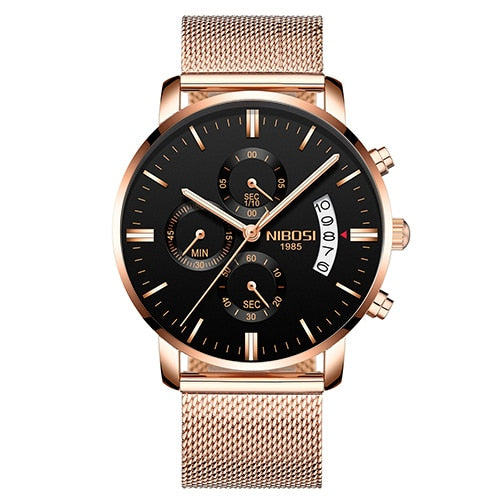 NIBOSI Mens Watches Top Brand Luxury Militray Sport Quartz Watch Men Waterproof Male Sport Clock Wristwatches Relogio Masculino
