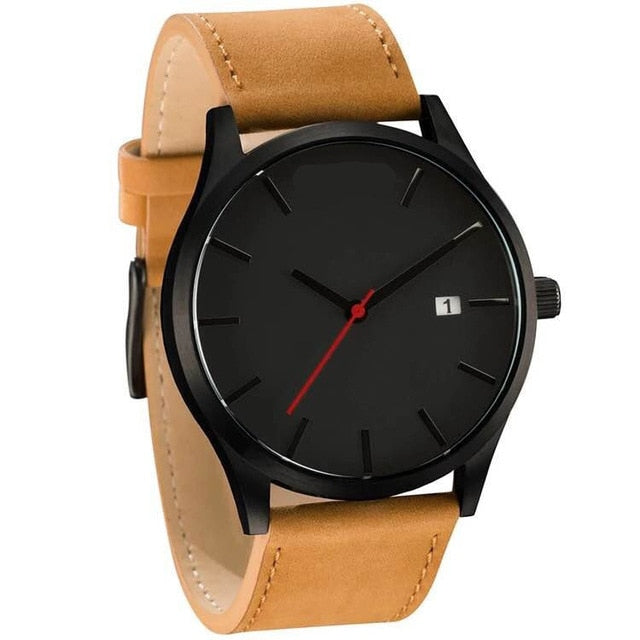 New Arrived Watch Fashion Leather Quartz Watch Men's Casual Sports Watches Men Male Luxury Wristwatch Hombre Hour Clock Relogio