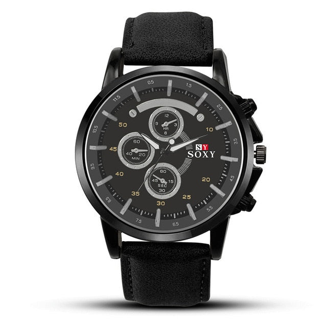 SOXY Watch Men Fashion Sport Quartz Clock Relojes Hombre Mens Watches Brand Luxury Business Waterproof Watch Relogio Masculino